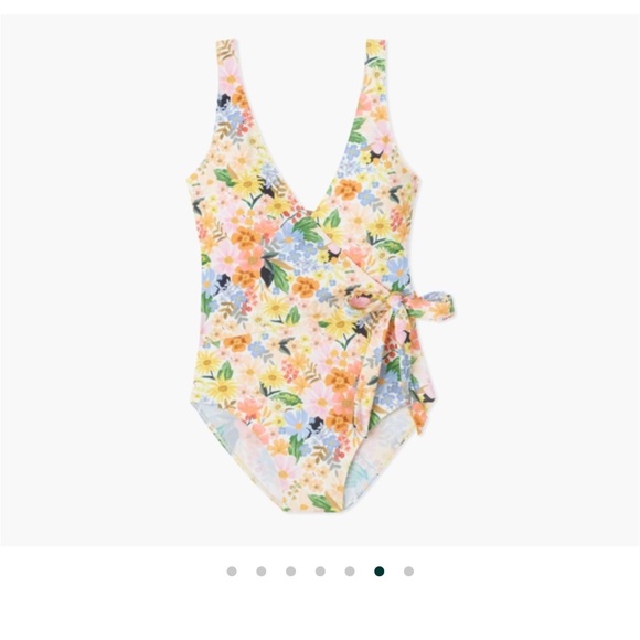 Summersalt x rifle paper co. Marguerite perfect wrap one piece - Picture 2 of 3